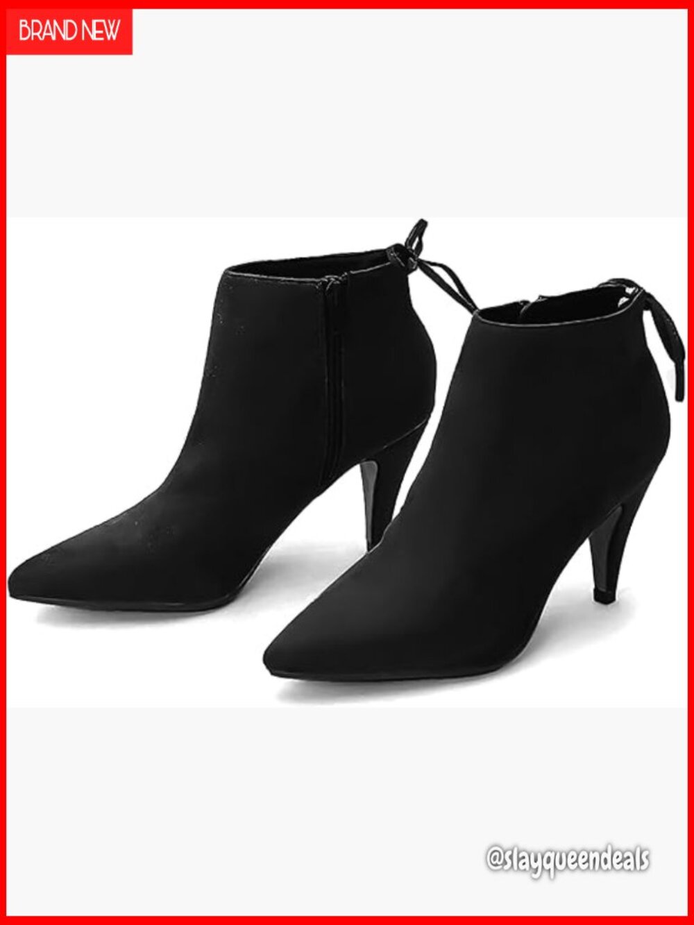 Pointed Toe Ankle Booties with Bow Strap, Kitten Heel, Strappy Dress Boots